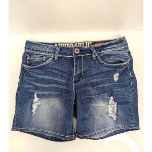 Hydraulic Sammie Boyfriend Women Jean Shorts Distressed Embroidered Size 7/8